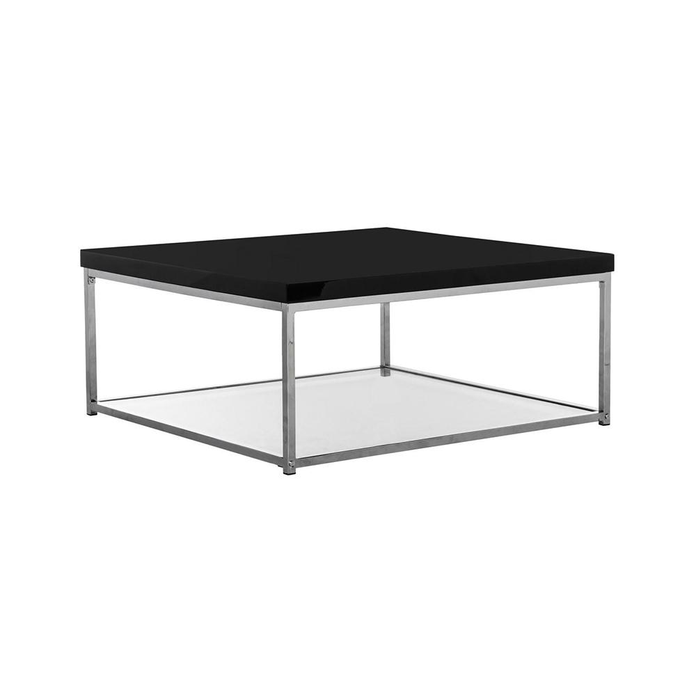 Safavieh Malone Chrome High Gloss Black Coffee Table FOX2214B The