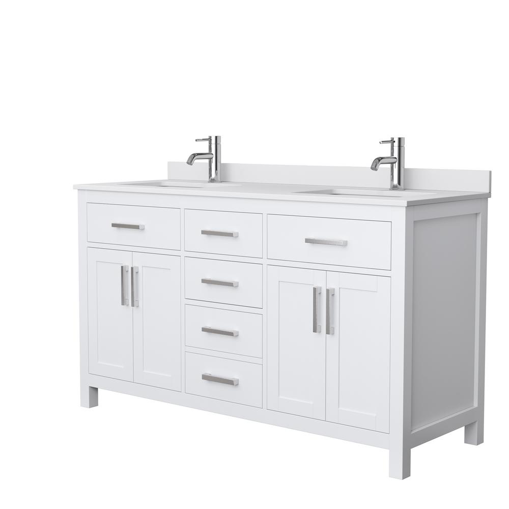 Wyndham Collection Beckett 60 In W X 22 In D Double Bath Vanity