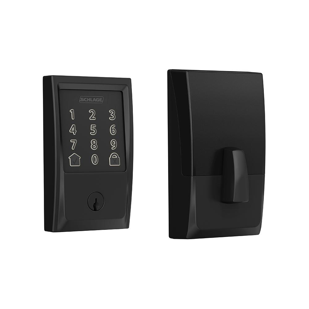 Schlage Century Matte Black Encode Wi-Fi Smart Wi-Fi Door Lock With ...