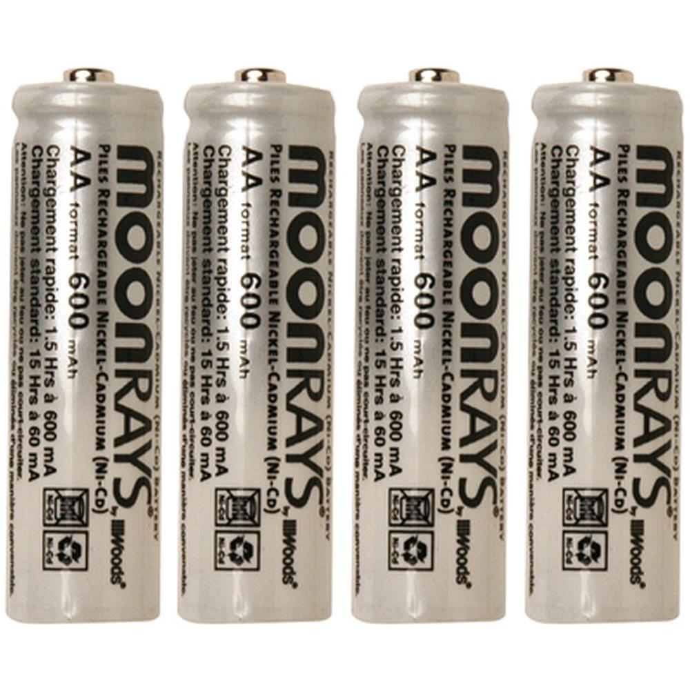 Moonrays Rechargeable 300mAh NiMH AAA Batteries for SolarPowered Units
