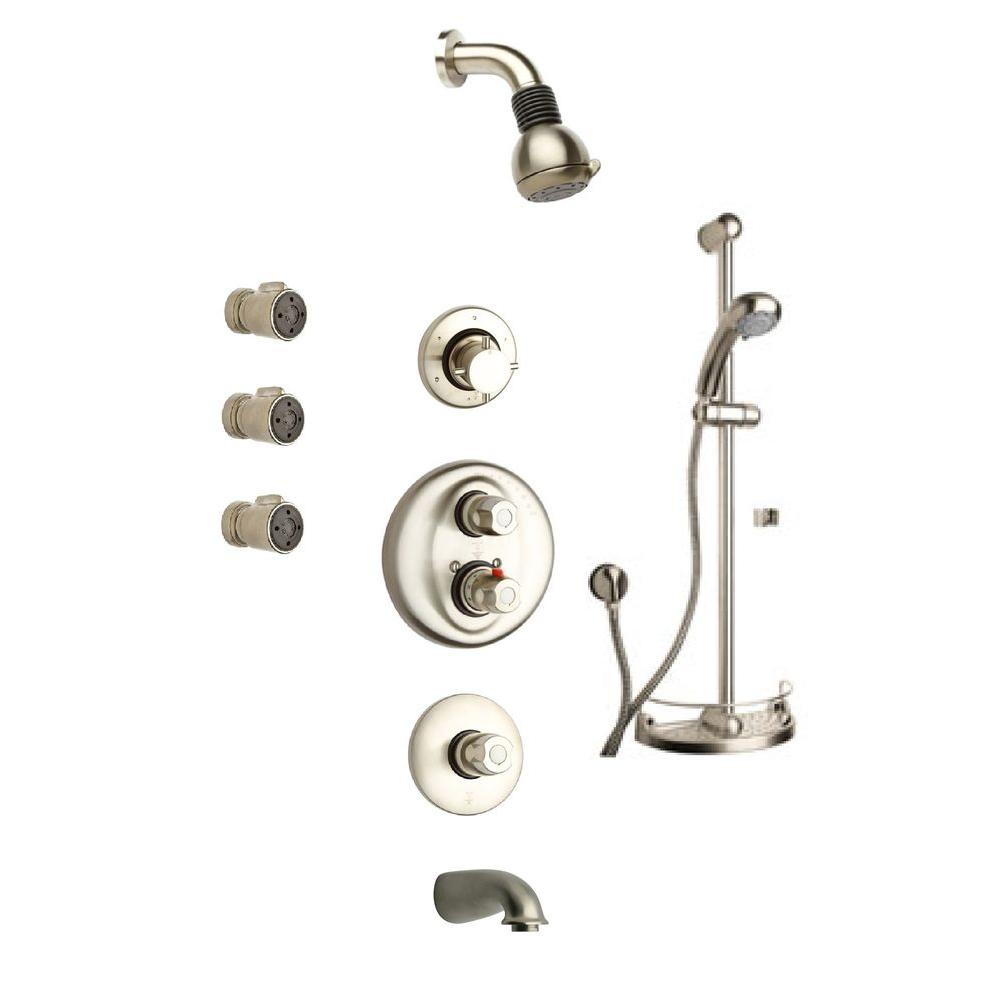 LaToscana Water Harmony Shower System 8 in Brushed NickelSHOWER8BN