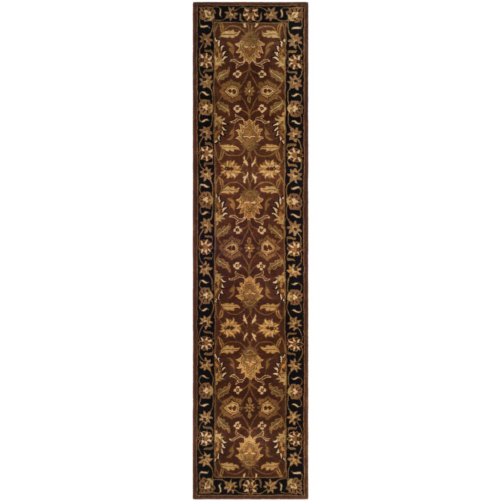 Safavieh Classic Rust/Black 2 ft. x 12 ft. RunnerCL239C212 The Home Depot