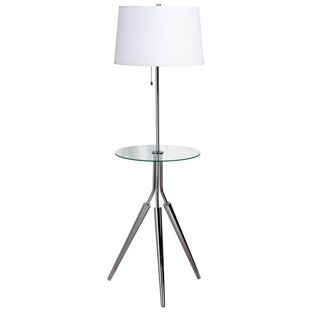 Kenroy Home Rosie 58 In Chrome Floor Lamp With Tray 30510ch The Chrome Floor Lamp With Tray