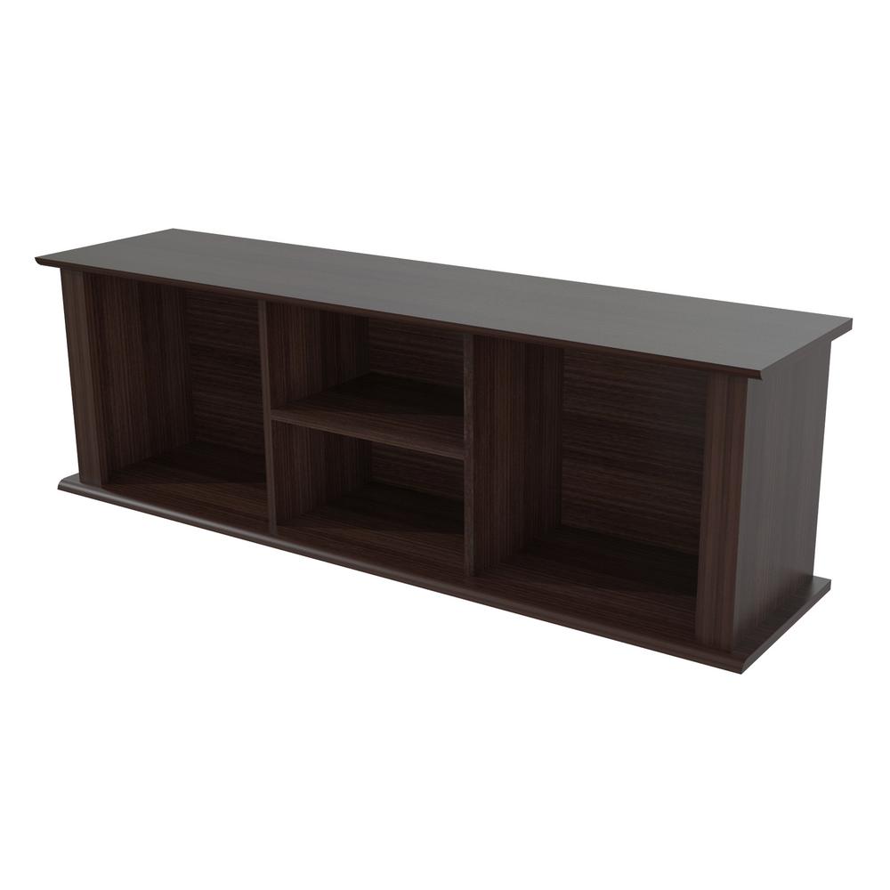 Onespace Essential White Computer Desk Hutch With Pull Out Keyboard Espresso Wenge Wall Mounted Hutch