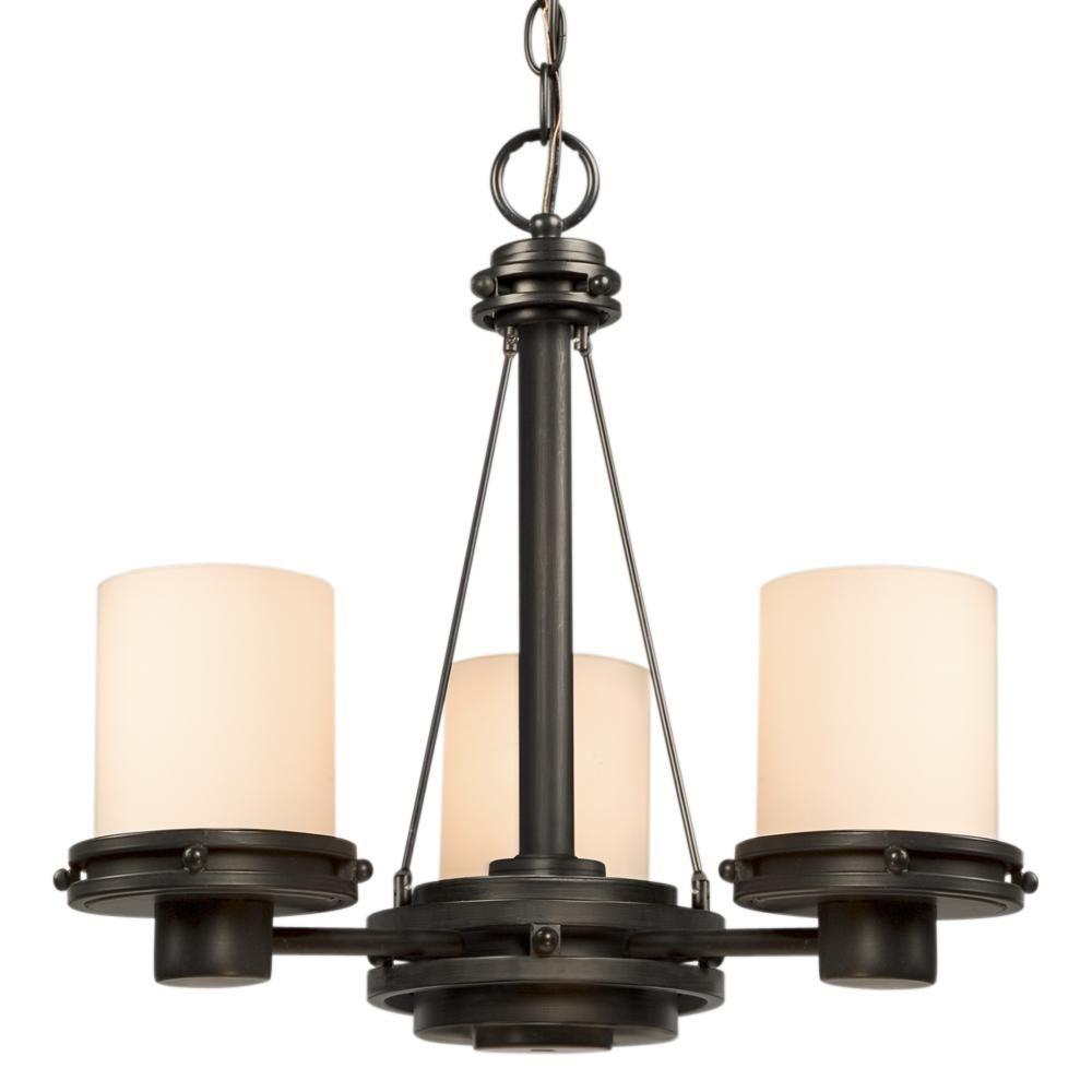 Filament Design Negron 3Light Charcoal Black Incandescent Chandelier