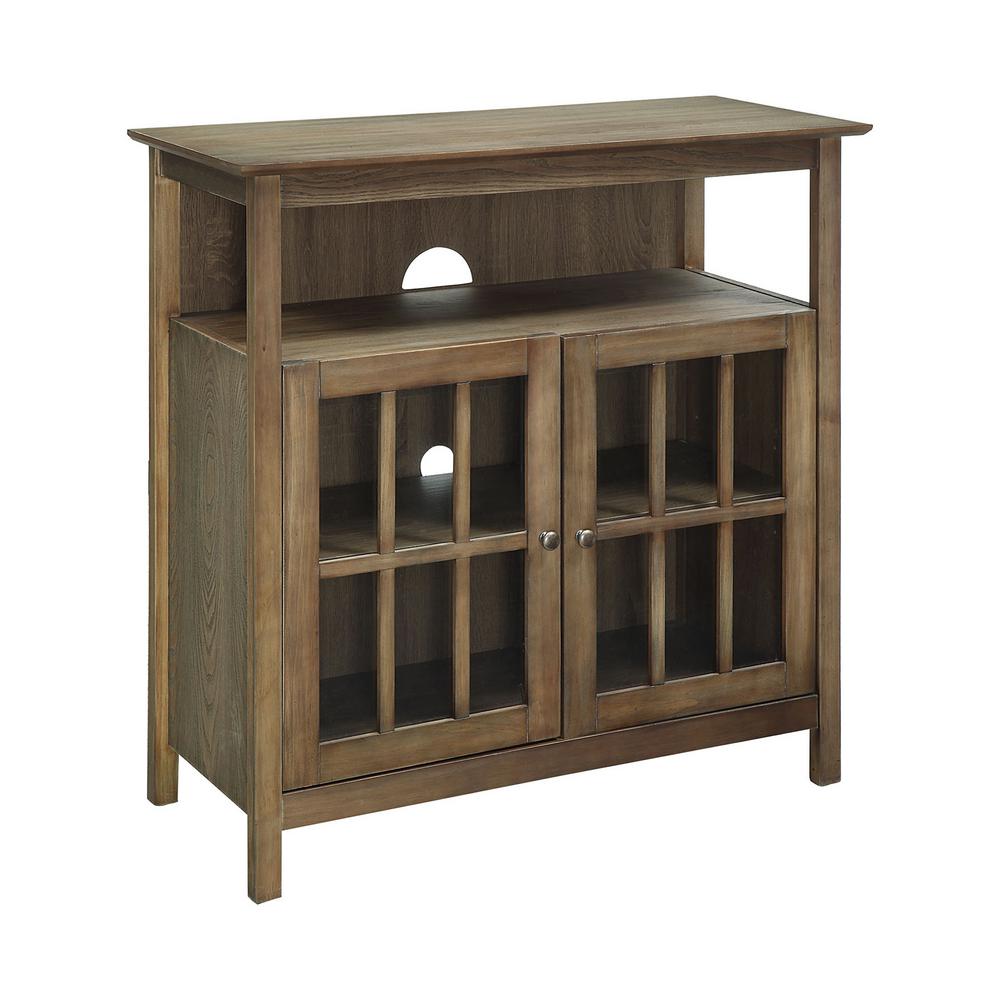 Convenience Concepts Big Sur Driftwood Highboy Multiple Tv Stand