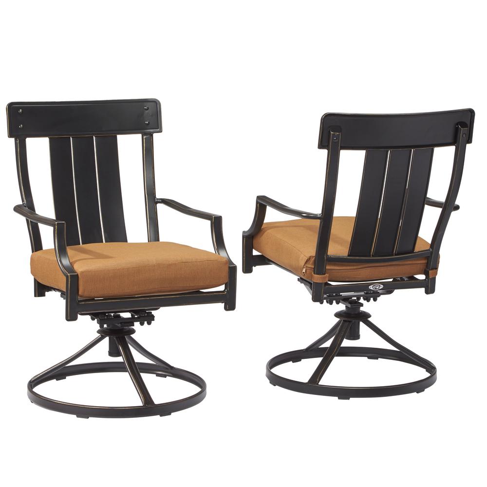 Oak Heights 7-Piece Patio Dining Set with Cashew Cushions