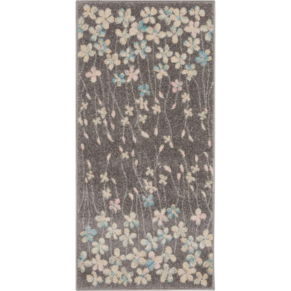 Nourison Tranquil 2 Ft X 4 Grey Fl Small Area Rug