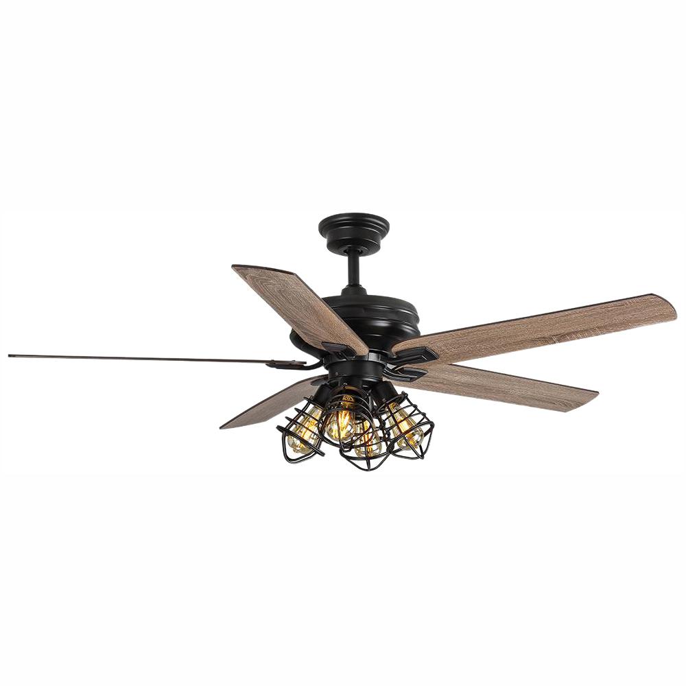 Black Home Decorators Collection Industrial Ceiling Fans