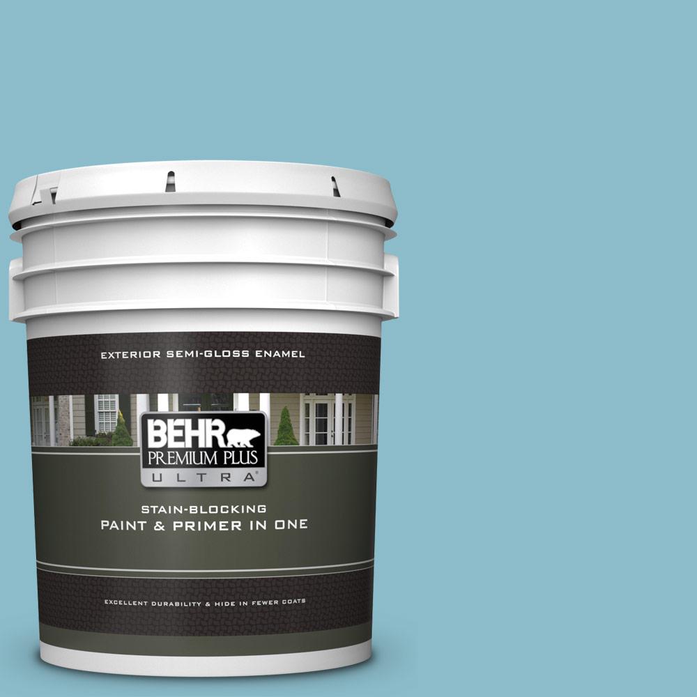 Behr Premium Plus Ultra 5 Gal S460 3 Blue Echo Semi Gloss Enamel Behr Premium Plus Ultra 5 Gal S460 3 Blue Echo Semi Gloss
