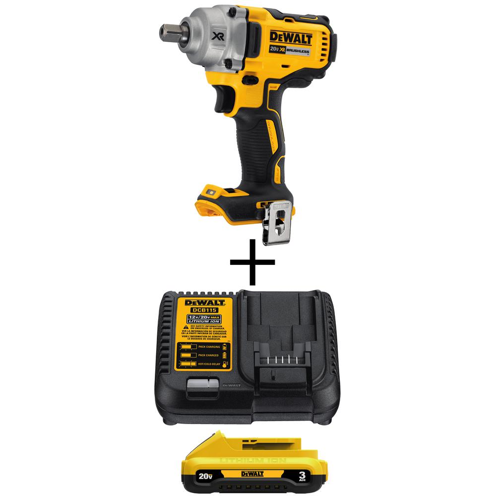 Dewalt 20v Cordless Brushless 1 2 Impact Wrench Battery Charger Kit Dewalt 20v Cordless Brushless 1 2