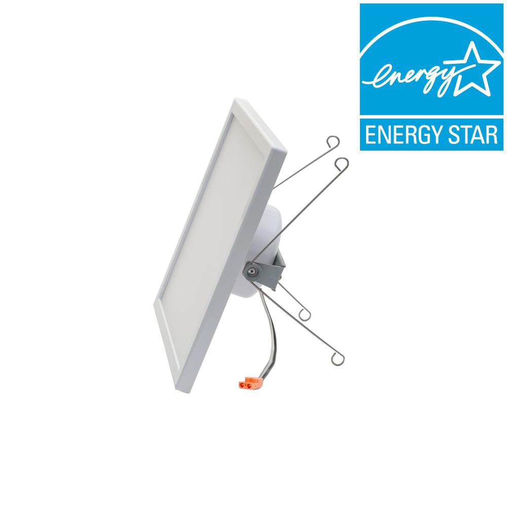 8 In Recessed Lighting The Home Depot Led Square 8 In By White Integrated Recessed Can Retrofit Kit