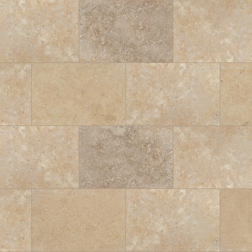 MSI 24 in. x 16 in. x 1.18 in. Mediterranean Walnut Tumbled Travertine ...