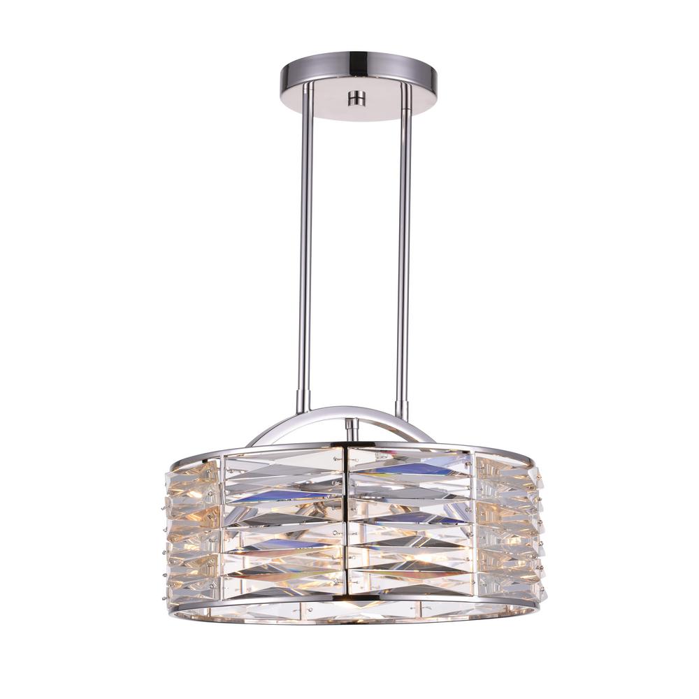 Cwi Lighting Squill 4 Light Bright Nickel Chandelier 5700p15 613 Squill 4 Light Bright Nickel Chandelier