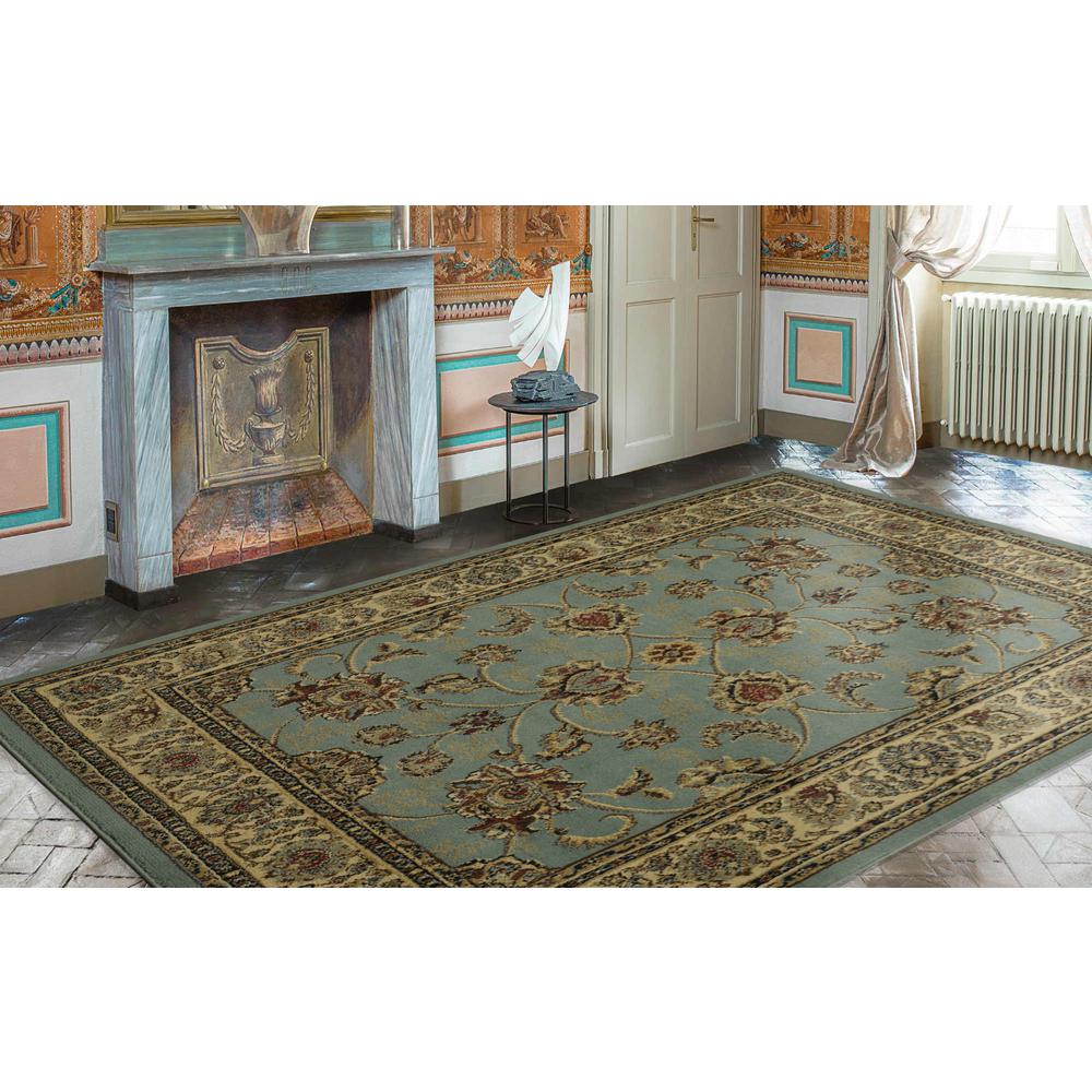 Ottomanson Area Rugs The Home Depot Traditional Oriental Light Blue 8