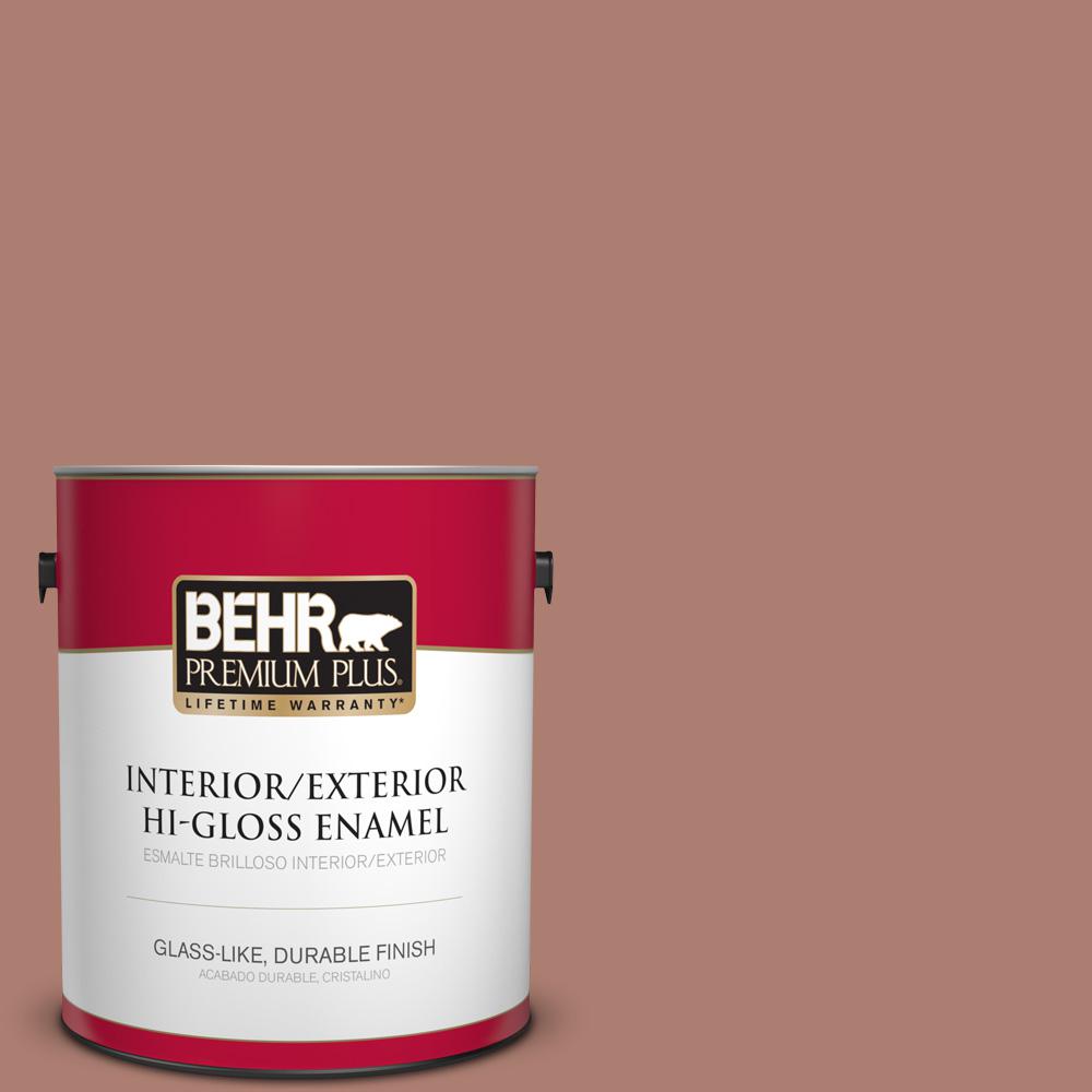 Behr Premium Plus 1 Gal Ppu2 11 Mars Red Hi Gloss Enamel Interior Ppu2 11 Mars Red Hi Gloss Enamel
