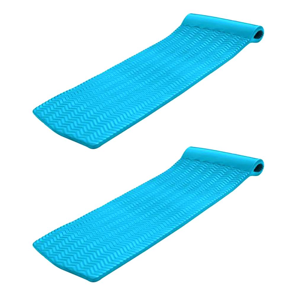 Texas Recreation Serenity 70 In 2 Pack Foam Mat Raft Lounger Pool Float Teal