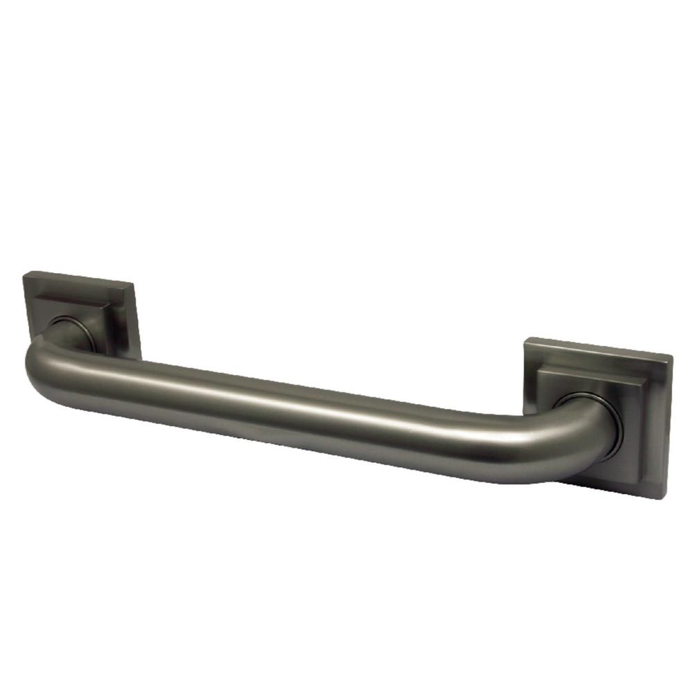 Kingston Brass Claremont 12 in. x 11/4 in. Grab Bar in Brushed Nickel