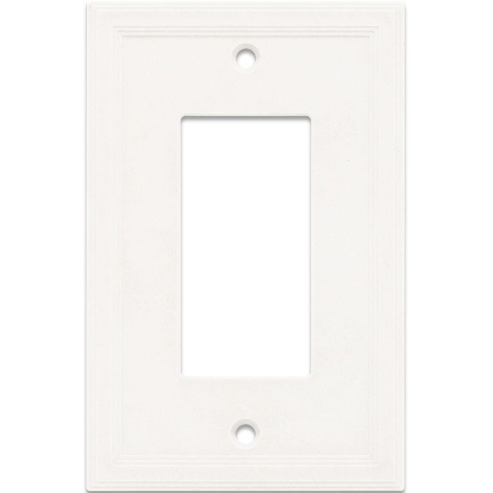 Hampton Bay 1 Gang GFCI Decorator Wall Plate Bright WhiteSWP110318