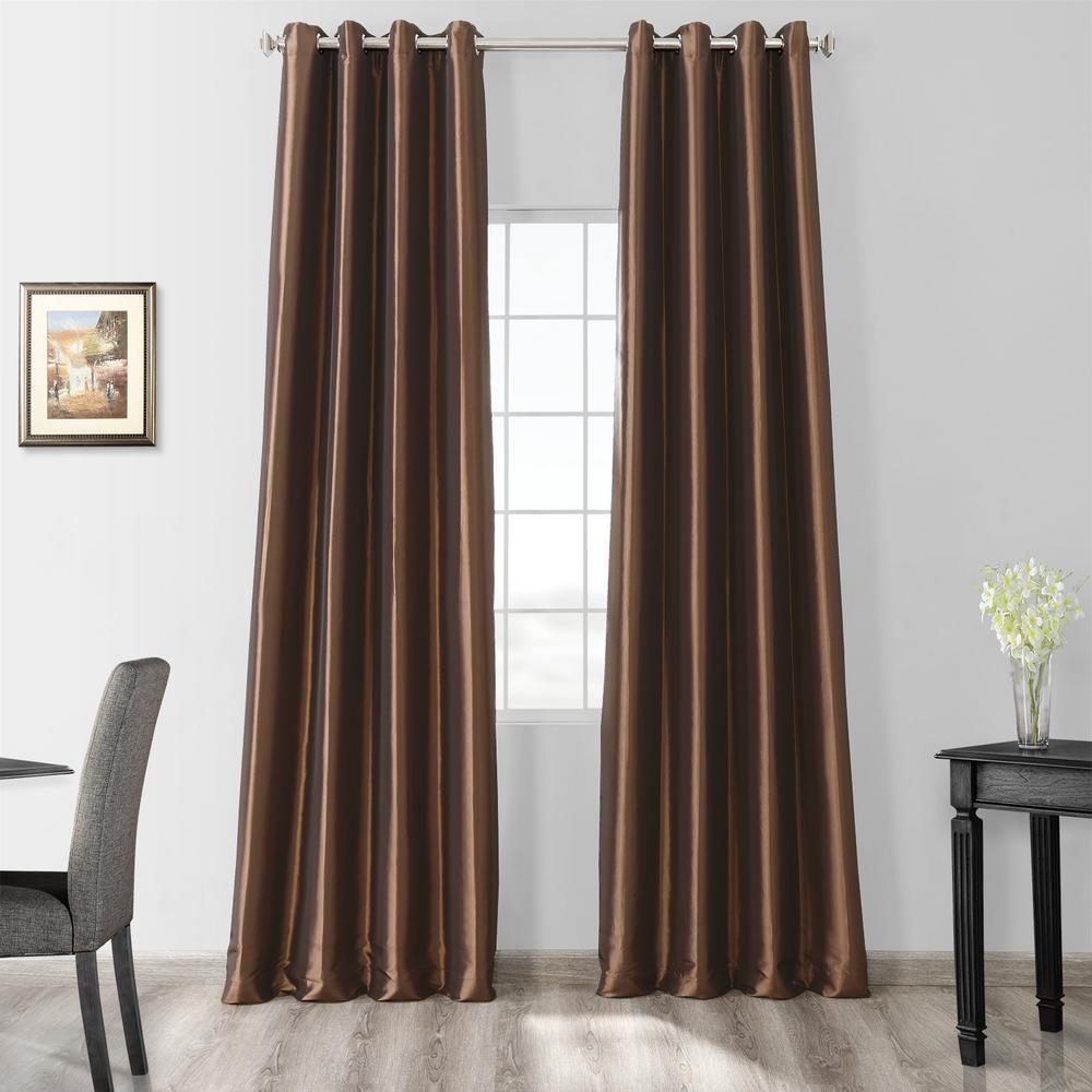 Exclusive Fabrics Furnishings Mushroom Brown Grommet Blackout