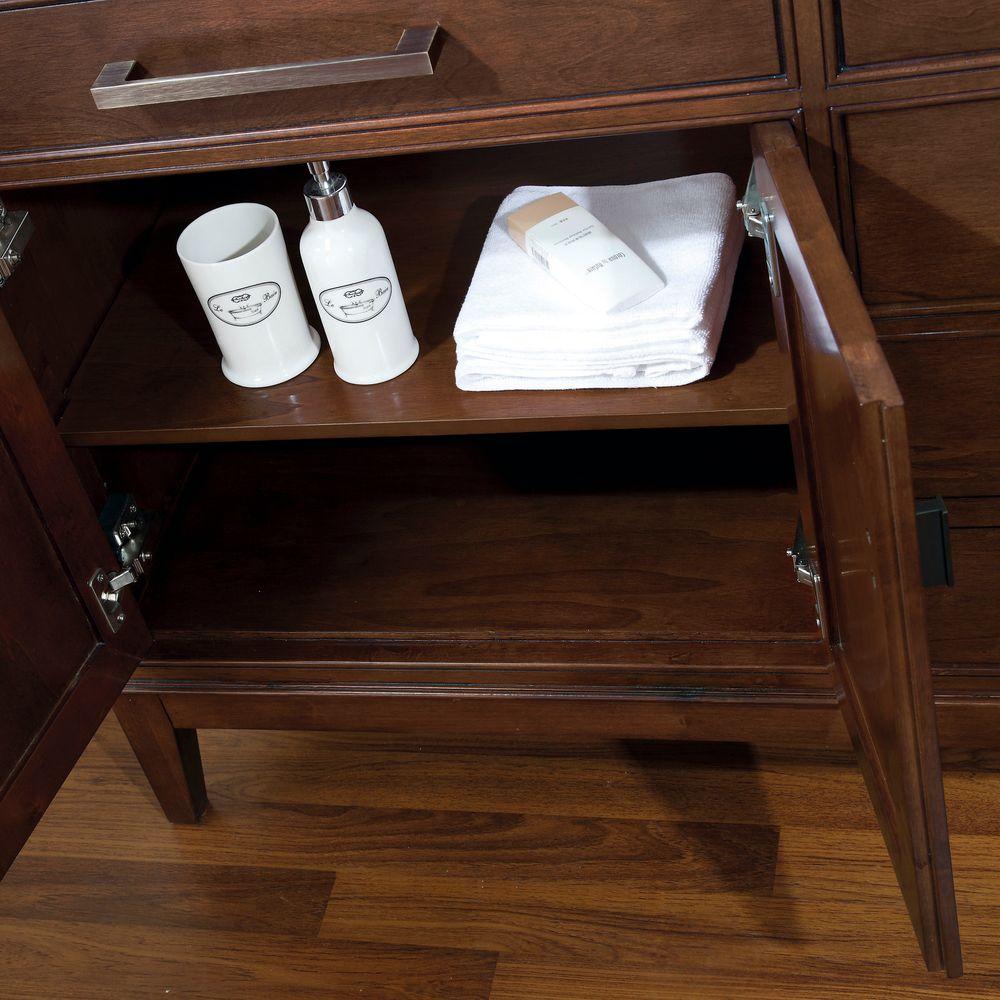 Avanity Madison 72 In W X 21 In D X 34 In H Vanity Cabinet Only In Tobacco Madison V72 To The Home Depot
