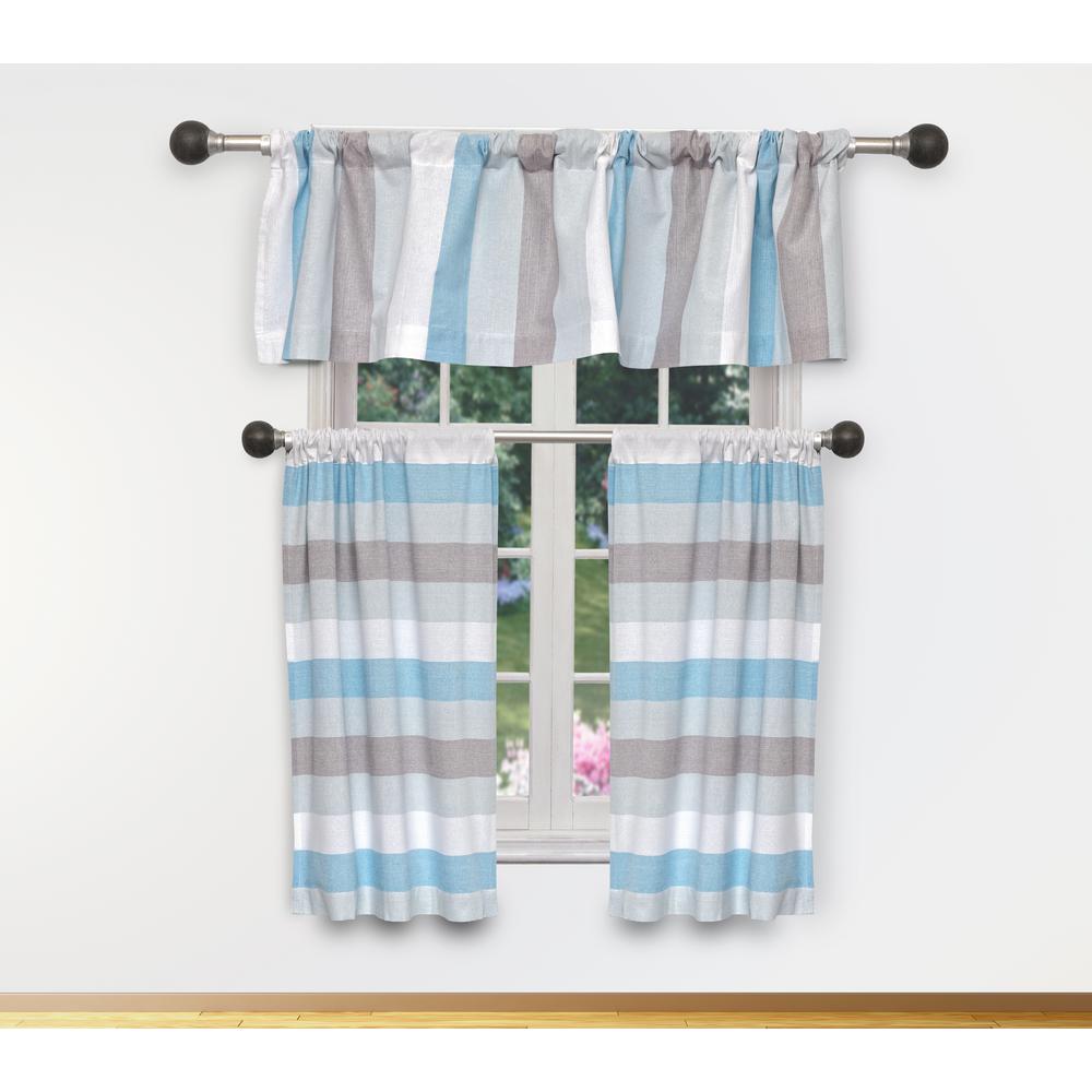 Duck River Helga Kitchen Valance In Sky Blue 15 In W X 58 In L