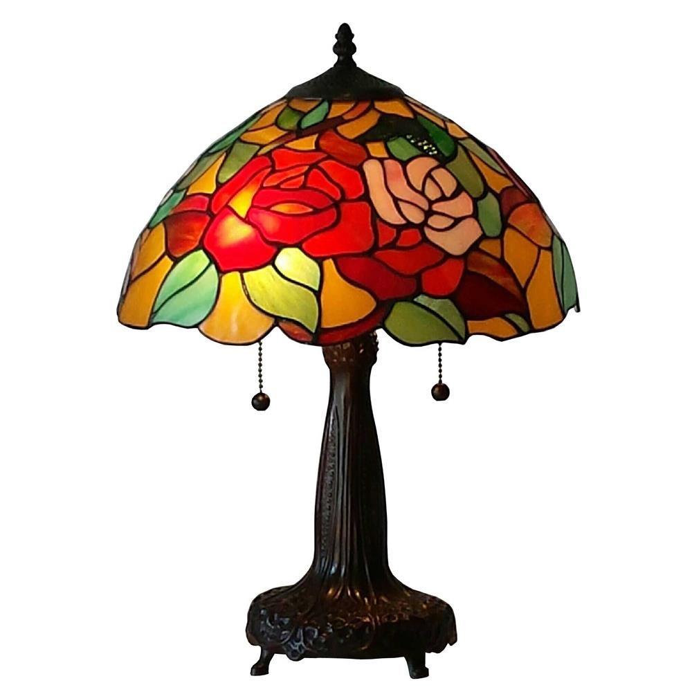 Amora Lighting 20 in. Tiffany Style Floral Table Lamp-AM031TL14 - The ...
