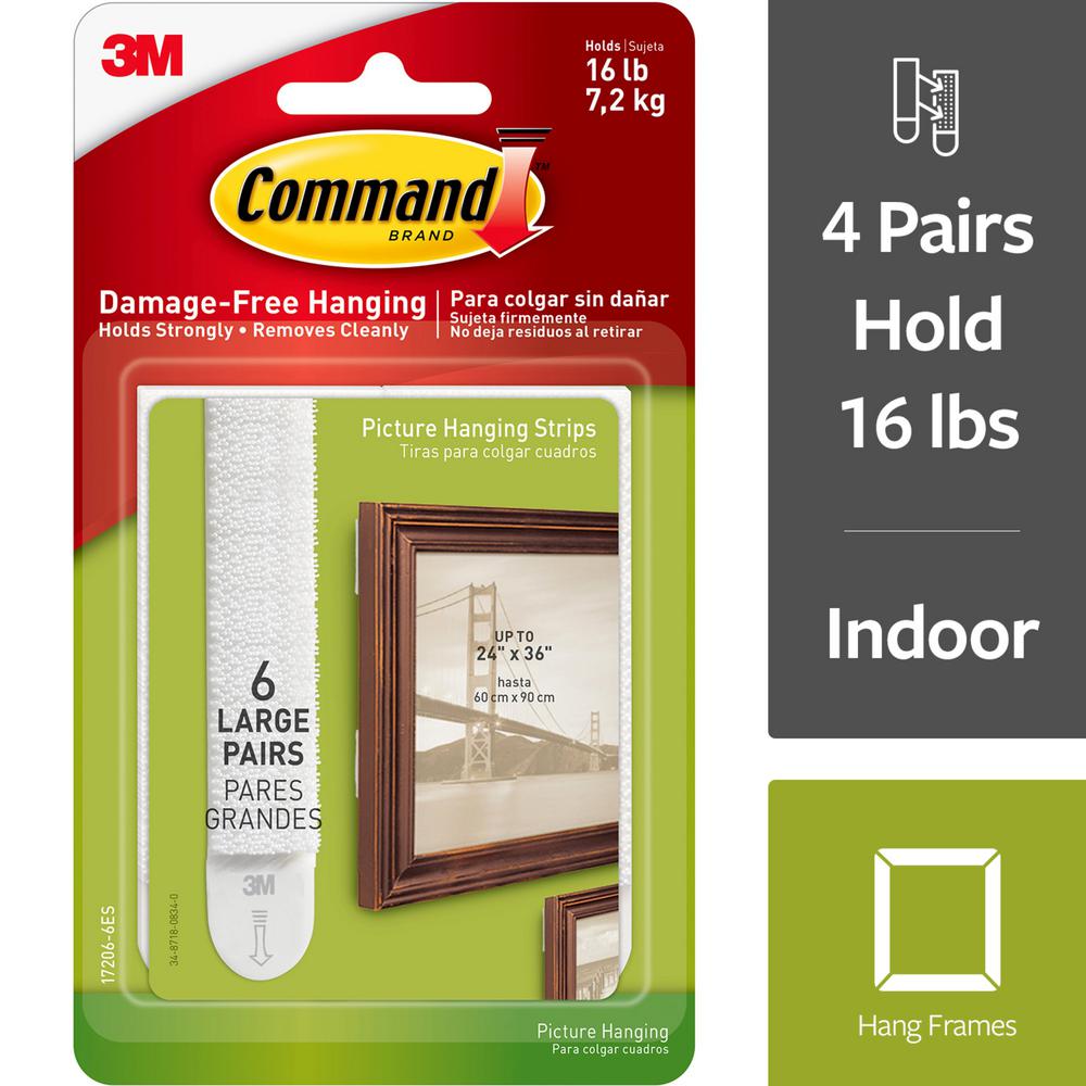 Command Large Picture Hanging Strips Value Pack 6 Sets Of Command Large Picture Hanging Strips Value Pack 6 Sets Of