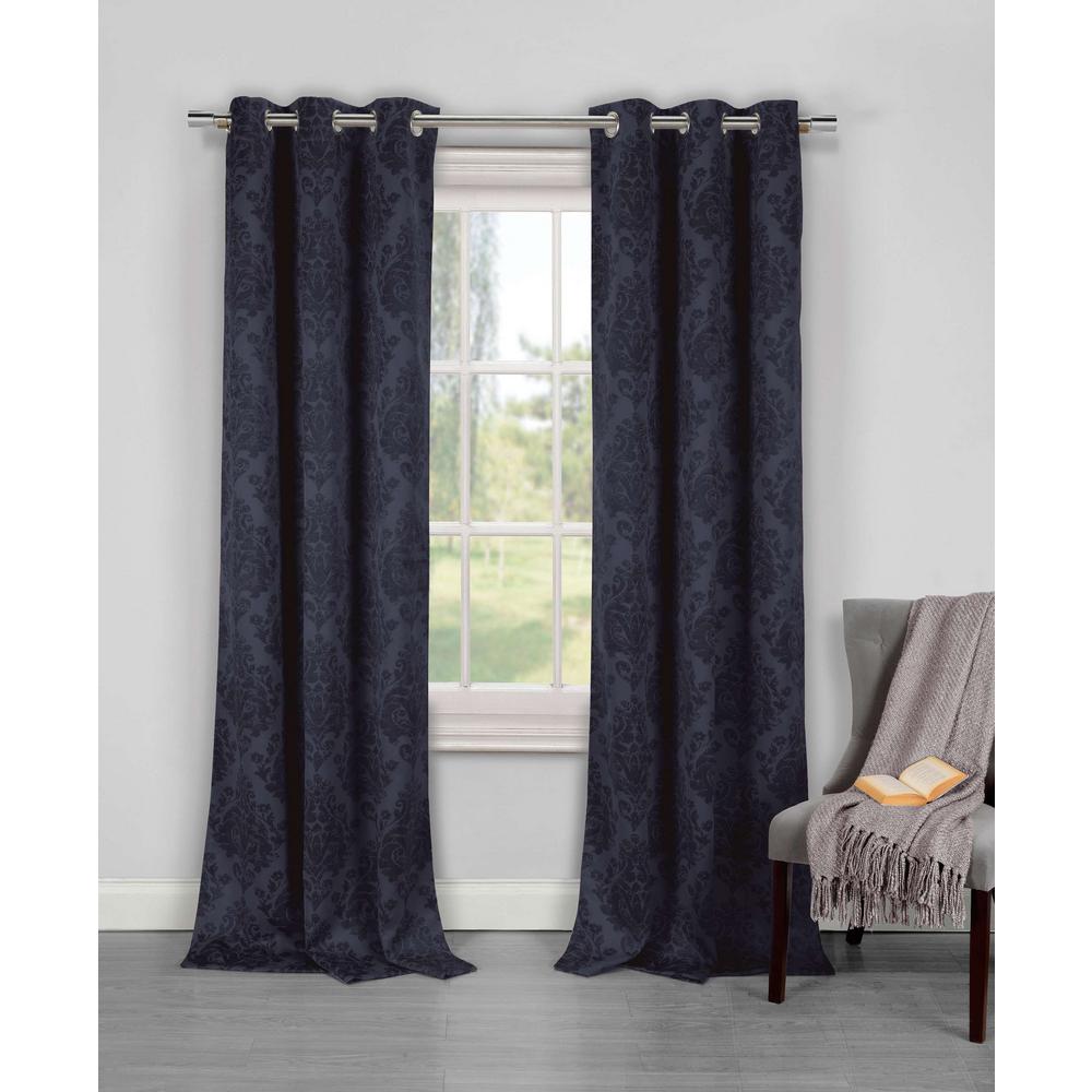 Sun Zero SemiOpaque Gregory 100 in. by 84 in. Solid Window Patio Panel, Navy48063  The Home Depot