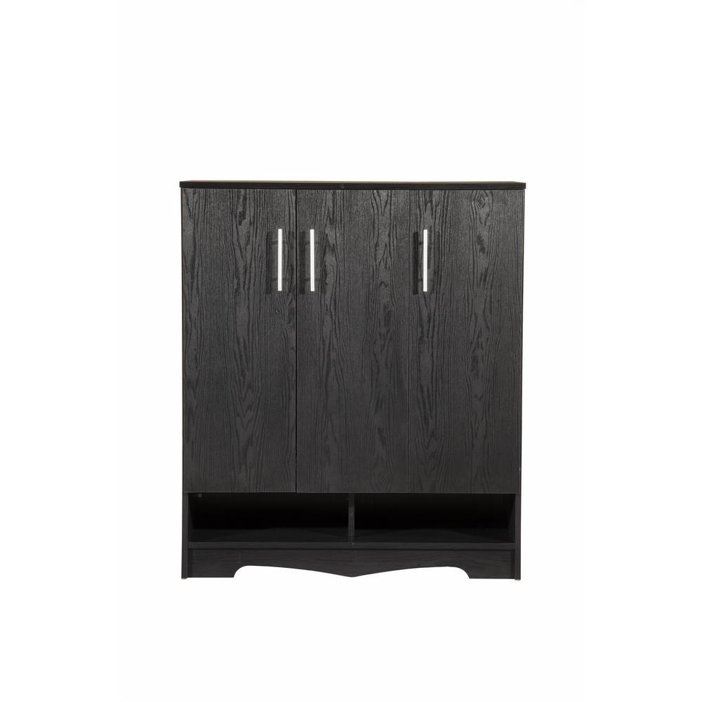Furniture Of America Niomi Black Shoe Cabinet Ynj 234 1 The Home Depot