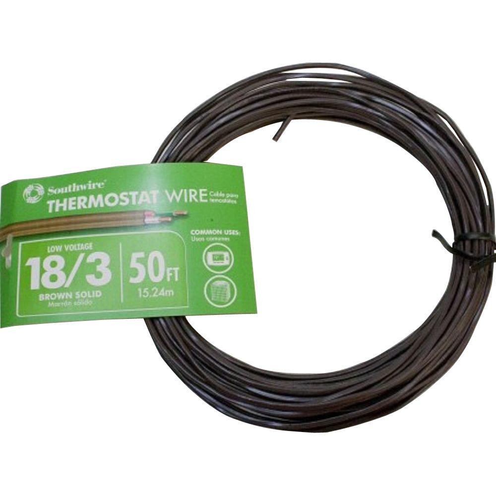 Southwire 250 ft. 18/8 Brown Solid Copper Thermostat wire-65676944 ...