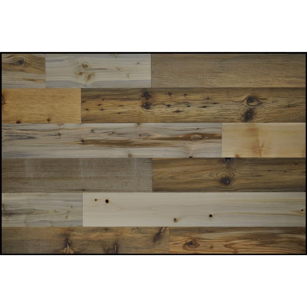 Natural Wall Paneling Boards Planks Panels The Home Depot River Planks 4 In L And Stick Wall Lique Panels 20 Sq Ft