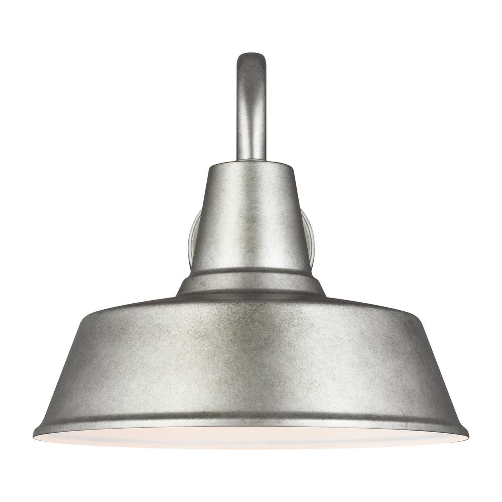 Sea Gull Lighting Barn Light 1 Weathered Pewter Outdoor Wall