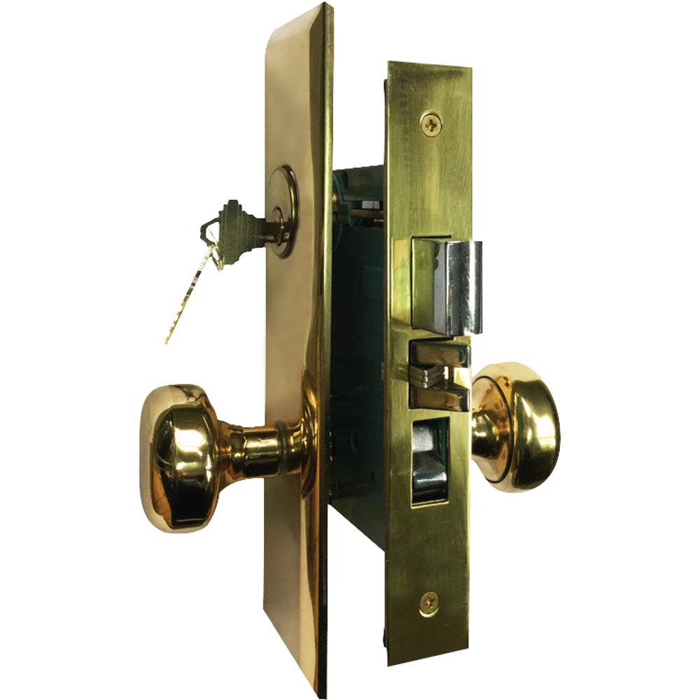 Grip Tight Tools Brass Mortise Entry Right Hand Door Lock Set With