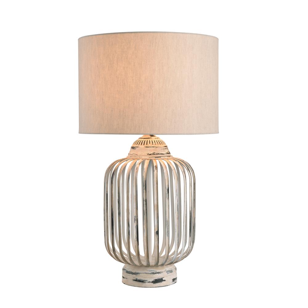antique white table lamp