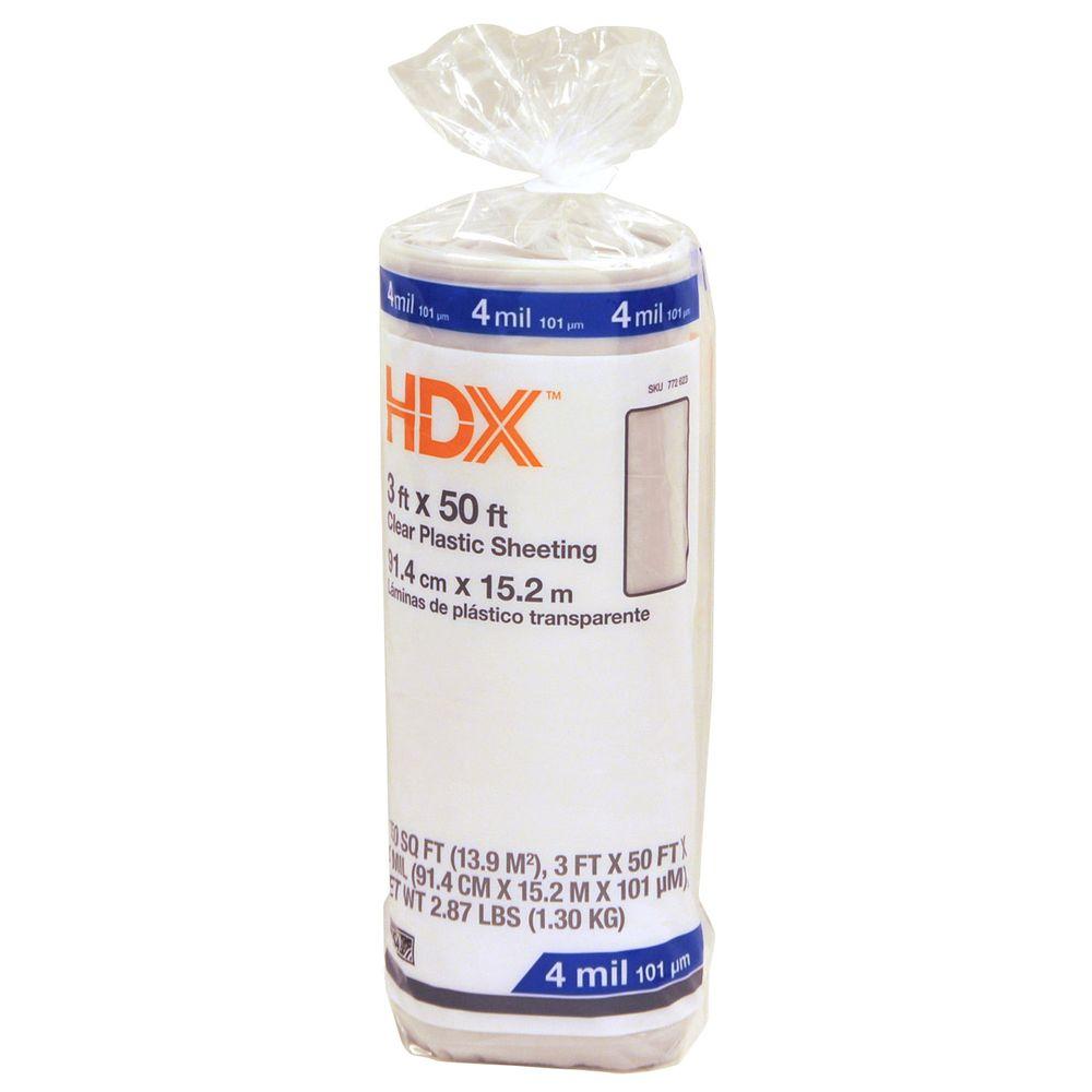 HDX 10 ft. x 25 ft. Clear 3.5 mil Plastic SheetingRSHD351025C The