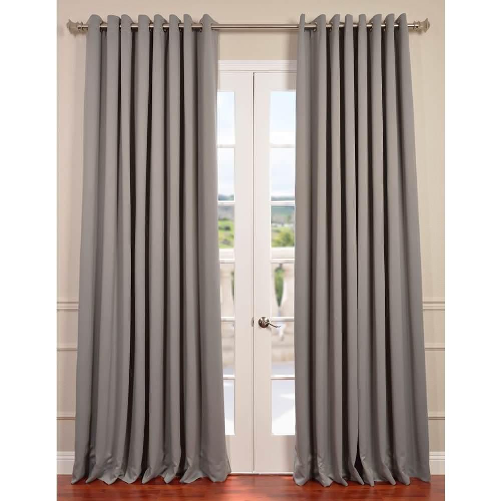 Exclusive Fabrics Furnishings Semi Opaque Neutral Grey Grommet
