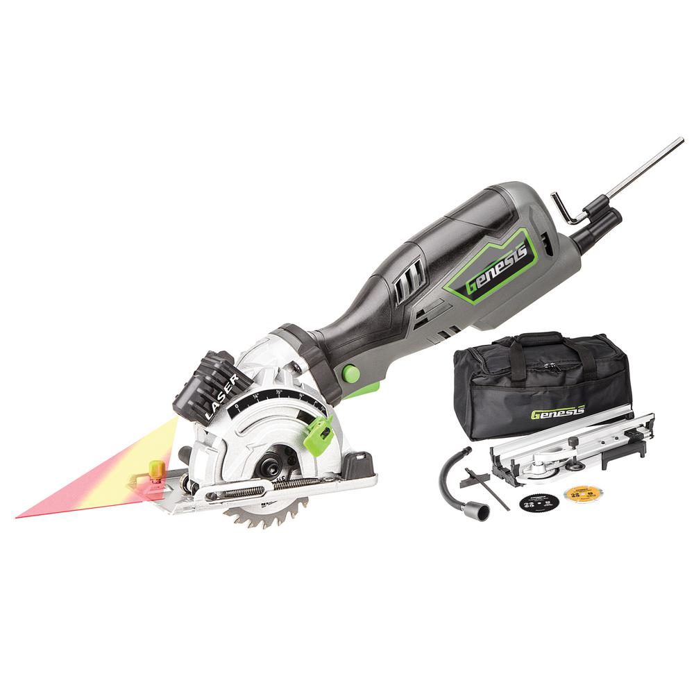 Genesis 31/2 in. Plunge Compact Circular Saw Kit with LaserGPCS535CK