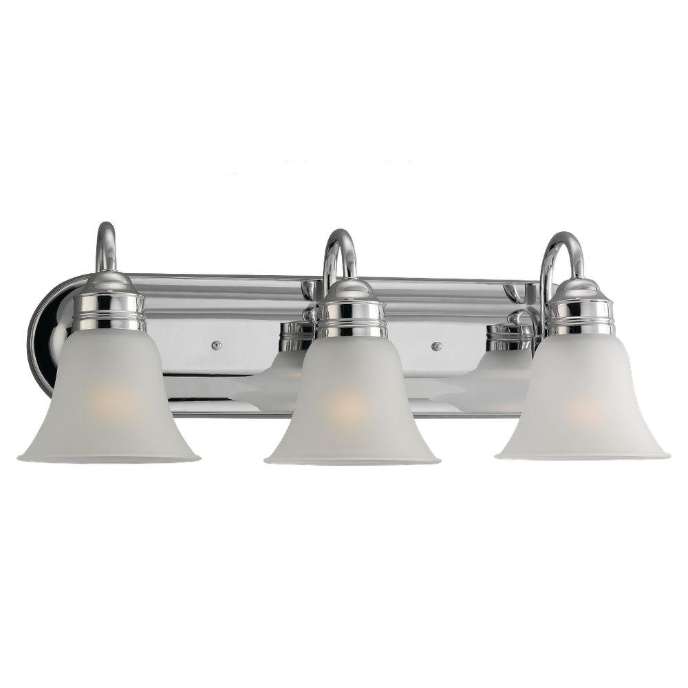 Sea Gull Lighting  Gladstone 3 Light Chrome Vanity Fixture 