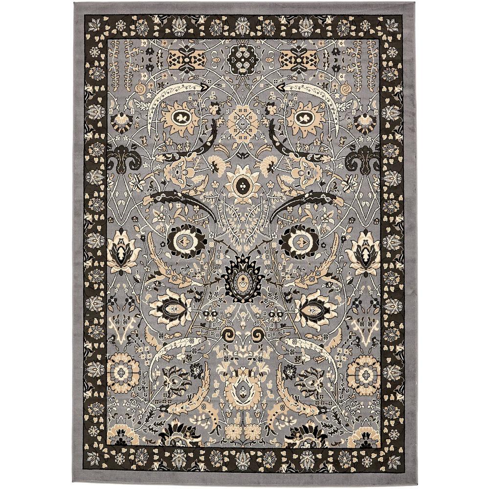 Unique Loom Espahan Cape Cod Light Gray 7 0 X 10 Area Rug