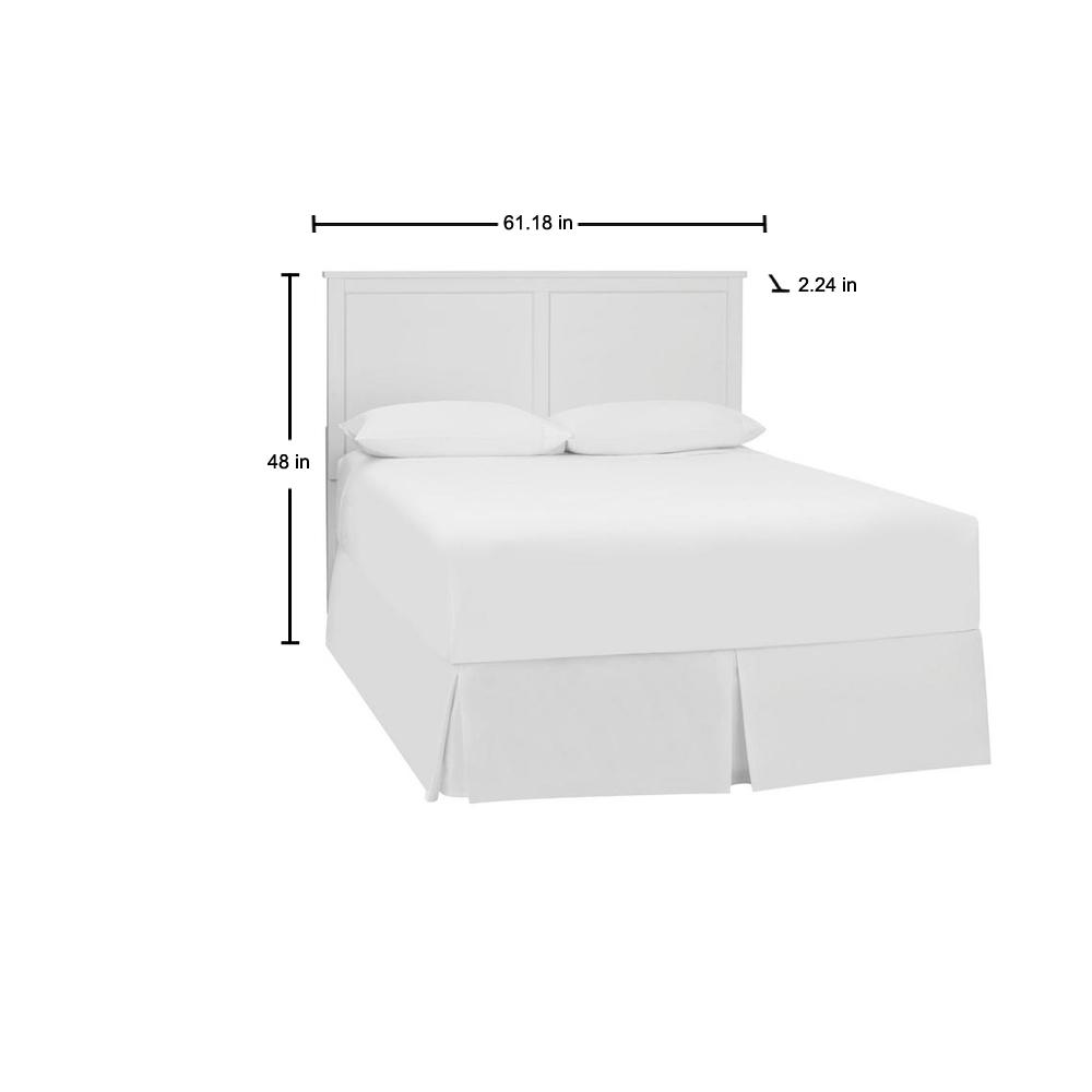 StyleWell Granbury White Wood Queen Panel Headboard (61.18 in W. X 48