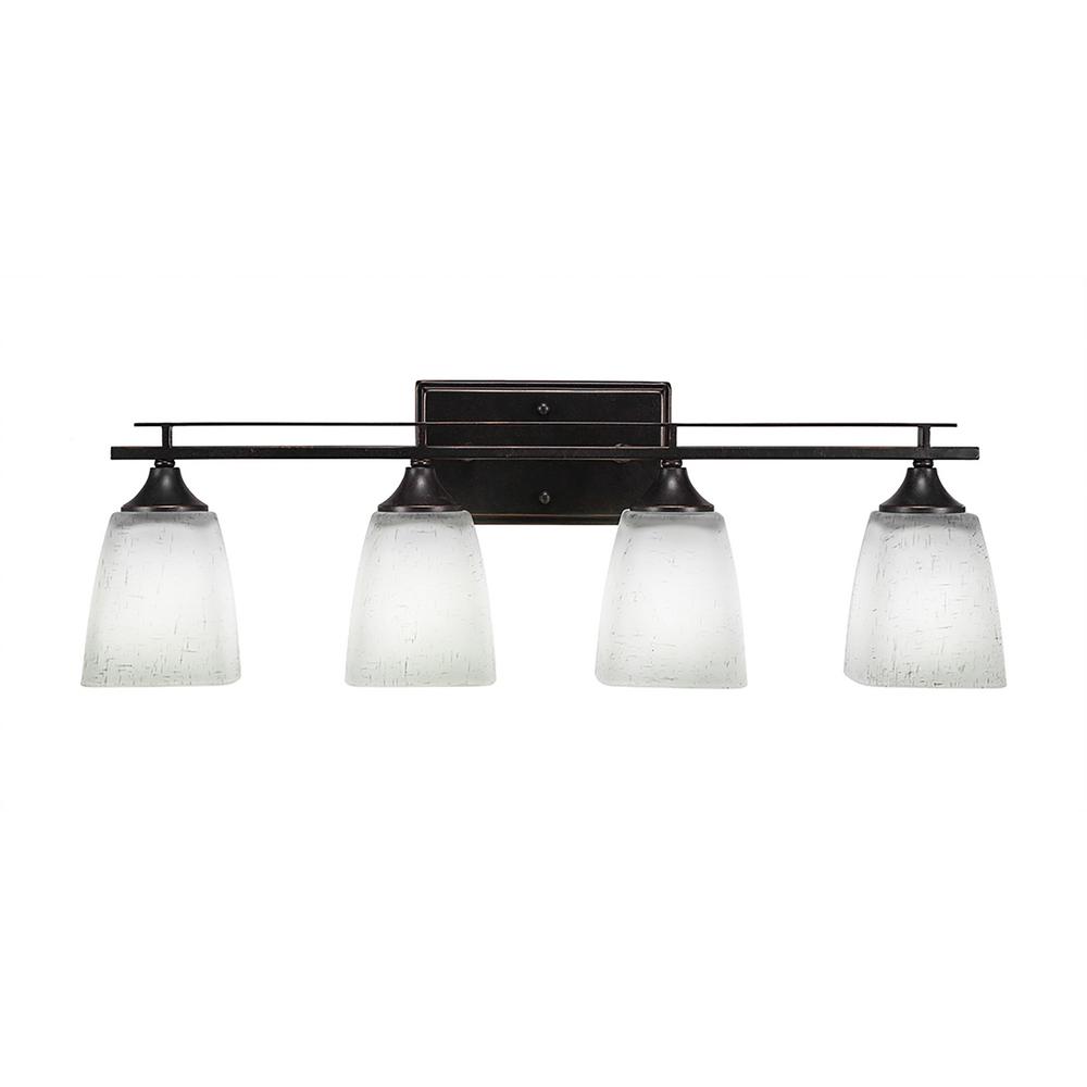 Filament Design 4 Light 8 In Aged Silver Vanity With 5 White Muslin Glass