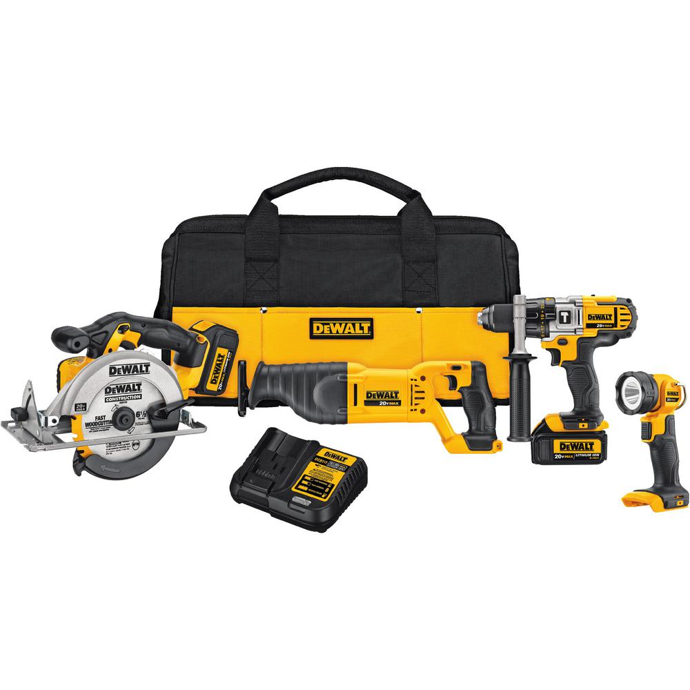 DEWALT 20-Volt MAX Lithium-Ion Cordless Combo Kit (9-Tool) with (2 ...