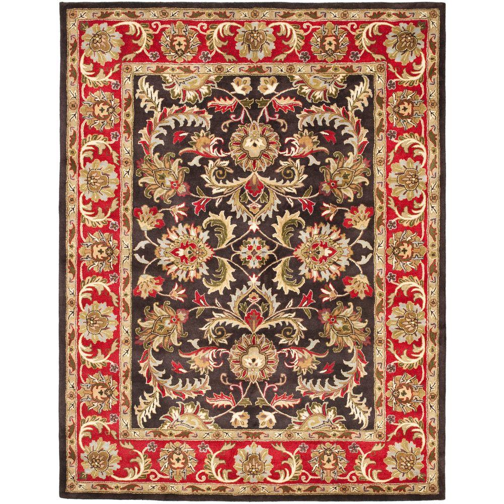 Safavieh Heritage Chocolate Red 8 Ft X 10 Area Rug Hg951a Heritage Chocolate Red 8 Ft X 10 Area Rug