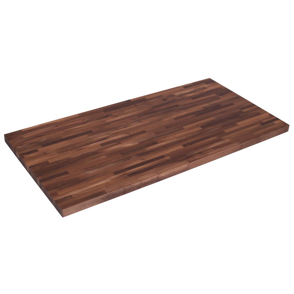 6 ft. L x 3 ft. D x 1.5 in. T Butcher Block Countertop in Finished ...