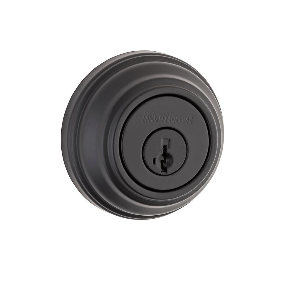 Kwikset 980 Series Iron Black Single Cylinder Deadbolt Featuring SmartKey Security980 514 SMT