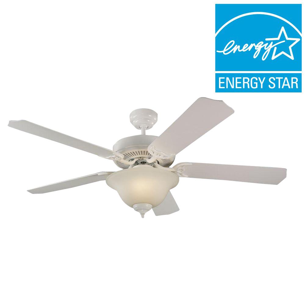 Sea Gull Lighting Quality Max Plus 52 In White Indoor Ceiling Fan