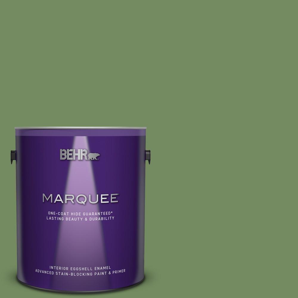 BEHR MARQUEE 1 gal. #M380-6 Fern Canopy Eggshell Enamel ...