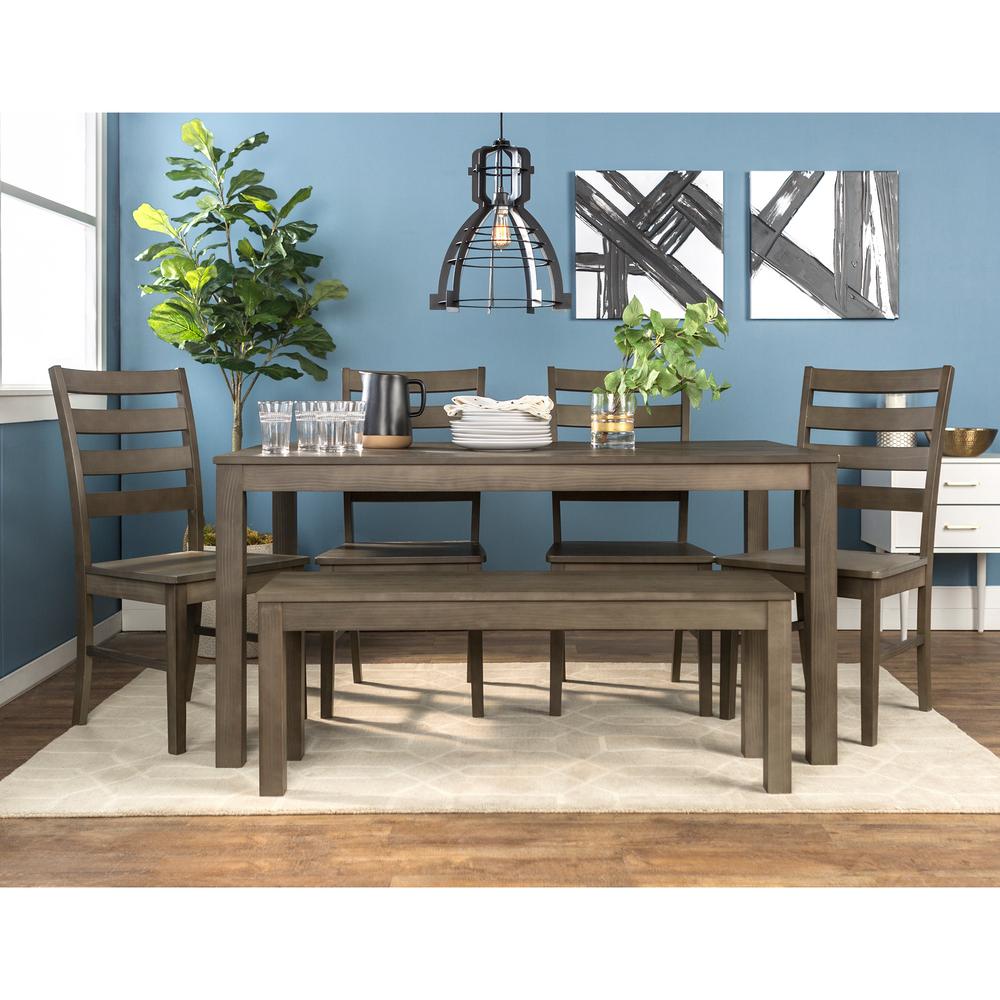 Walker Edison Furniture Company 6 Piece Modern Dining Set