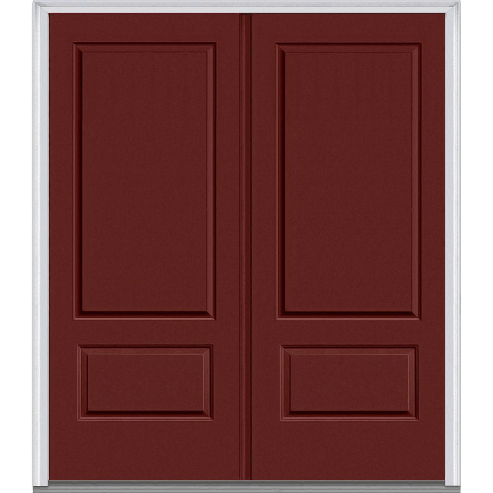 MMI Door 72 in. x 80 in. Classic Right-Hand Inswing 2-Panel Painted ...